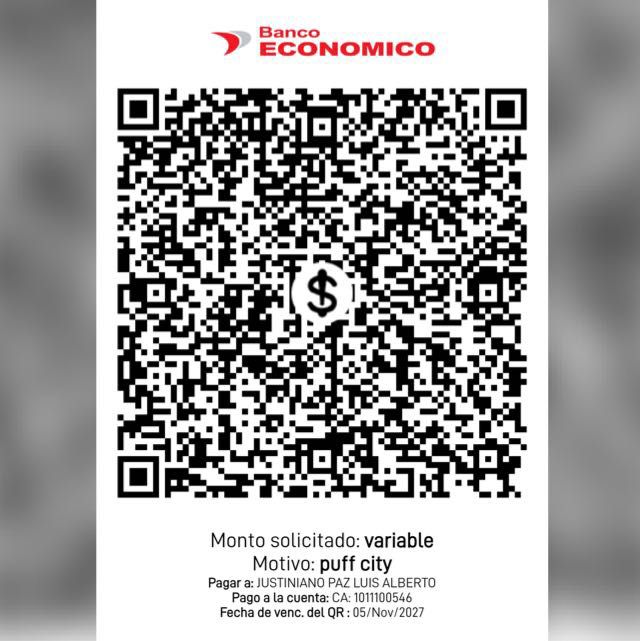 QR de pago Puff City